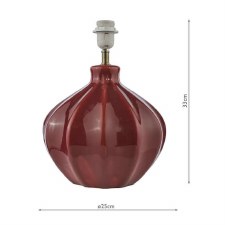 Additional picture of Amrita Table Lamp Base Red Glaze
