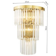 Additional picture of Angel Wall Light Antique Gold & Crystal