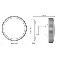 Additional picture of Abcott Mortice Door Knob Antique Nickel