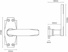 Additional picture of Art Deco Door Handle Polished Nickel