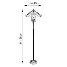 Additional picture of Interiors 1900 Astoria Tiffany Floor Lamp Down Light