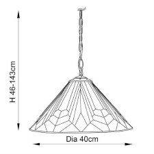 Additional picture of Interiors 1900 Astoria Tiffany Medium Ceiling Pendant Light