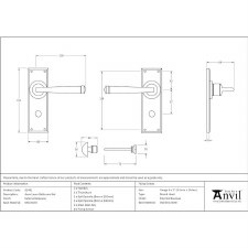 Additional picture of From The Anvil Avon Bathroom Door Lock Handles External Beeswax