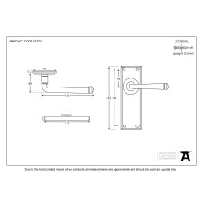 Additional picture of From The Anvil Avon Door Latch Handles Pewter