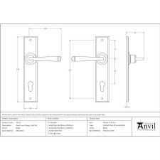 Additional picture of From The Anvil Avon Espag Door Handles Black