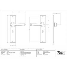 Additional picture of From The Anvil Avon Large Door Lock Handles Black