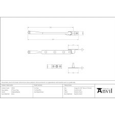 Additional picture of From The Anvil Avon Window Stay 8" Polished Nickel