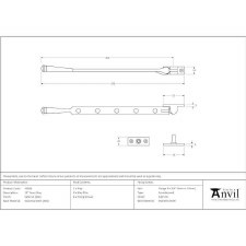 Additional picture of From The Anvil Avon Window Stay 12" Satin 316 Stainless Steel