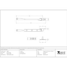 Additional picture of From The Anvil Avon Window Stay 8" Satin 316 Stainless Steel