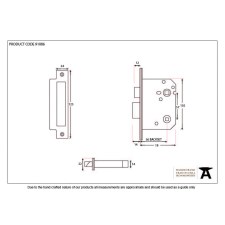 Additional picture of From The Anvil Bathroom Mortice Lock 3" Polished Nickel