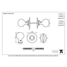 Additional picture of From The Anvil Mortice or Rim Ball Door Knobs Black