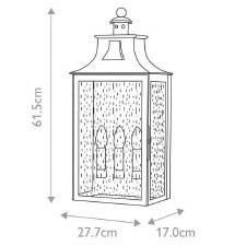 Additional picture of Elstead Balmoral Flush Outdoor Wall Light Lantern