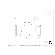 Additional picture of From The Anvil 5" Bathroom Rim Latch LH