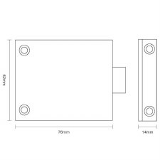 Additional picture of Beggar Door Latch Left Hand Polished Brass Lacquered