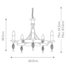 Additional picture of Elstead Belfry 5 Light Chandelier Black