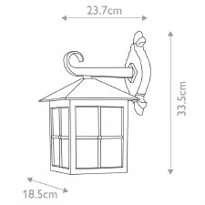 Additional picture of Elstead Winchester Outdoor Wall Light Lantern Black