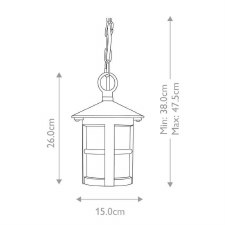 Additional picture of Elstead Hereford Chain Light Black