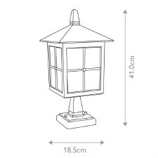 Additional picture of Elstead Winchester Pedestal Lantern Light Black