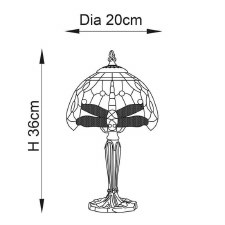 Additional picture of Interiors 1900 Blue Dragonfly Intermediate Tiffany Table Lamp