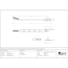 Additional picture of From The Anvil Brompton Window Stay 10" Satin 316 Stainless Steel