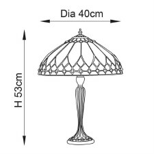Additional picture of Interiors 1900 Brooklyn Tiffany Medium Table Light 63982