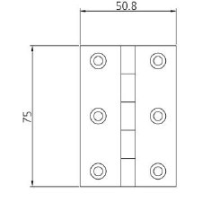 Additional picture of Butt Hinge 1010 75x51mm Polished Brass Unlacquered