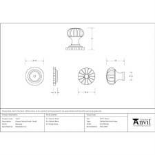 Additional picture of From The Anvil Cabinet Knob Beeswax Small with Rose