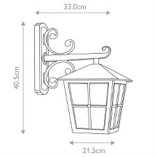 Additional picture of Elstead Canterbury Outdoor Wall Down Light Lantern Black