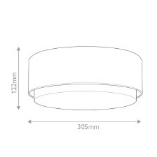 Additional picture of Hinkley Cedric Flush Ceiling Light Lacquered Brass & Opal Glass