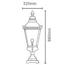 Additional picture of Elstead Chelsea Grande Pedestal Lantern Light