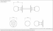 Additional picture of Classic Round Door Knobs Renovated Brass