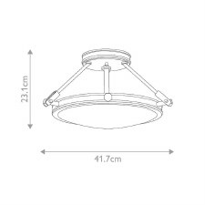 Additional picture of Hinkley Collier Semi Flush Ceiling Light Small Black Oxide