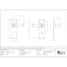 Additional picture of From The Anvil Cottage Door Handles Lock Plate Black