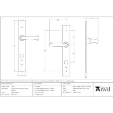 Additional picture of From The Anvil Cottage Espagnolette Door Handles Black