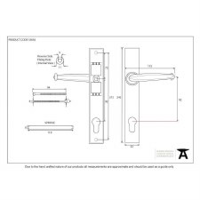 Additional picture of From The Anvil Slim Cottage Espagnolette Door Handles Pewter