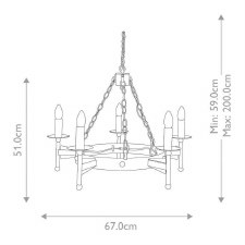 Additional picture of Elstead Cromwell 5 Light Chandelier Old Bronze