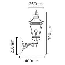 Additional picture of Elstead Chelsea Outdoor Wall Uplight Light Lantern with Bracket