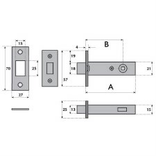 Additional picture of Tubular Deadbolt G8060 83mm Polished Brass Unlacquered