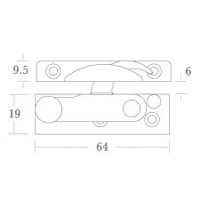 Additional picture of Aston Cylinder Sash Fastener Polished Chrome