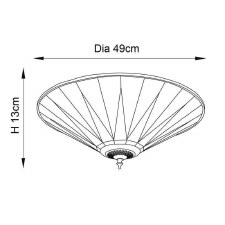 Additional picture of Interiors 1900 Dark Star Tiffany Large Flush Light