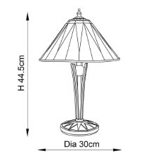 Additional picture of Interiors 1900 Dark Star Tiffany Small Table Lamp