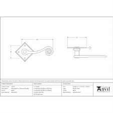 Additional picture of From The Anvil Diamond Monkeytail Door Handles Black