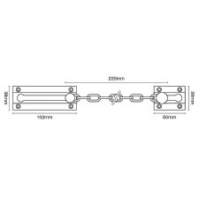 Additional picture of Heavy Duty Door Chain Polished Brass Unlacquered