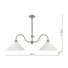 Additional picture of Audley End Bar Pendant Light Rubbed Bronze