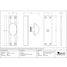 Additional picture of From The Anvil External Knob for Cremone Bolt Black