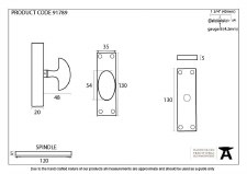 Additional picture of From The Anvil External Knob for Cremone Bolt Pewter