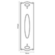 Additional picture of Pressed Finger Plate 279mm Polished Chrome