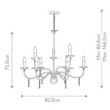 Additional picture of Elstead Finsbury 9L Chandelier Nickel