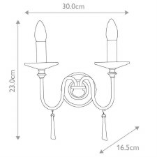 Additional picture of Elstead Finsbury Double Wall Light Nickel