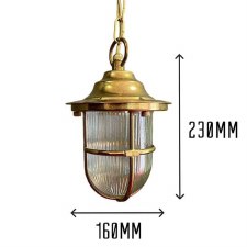 Additional picture of Fisherman Hanging Lantern Raw Brass